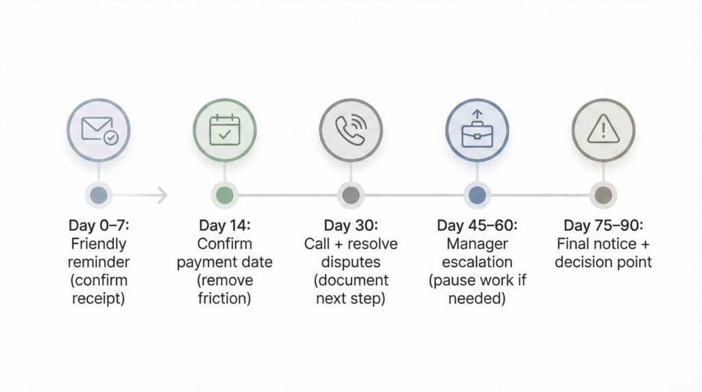 Accounts Receivable Process: Get Paid Faster in 2026 Without Burning Relationships 3 Accounts receivable process 30 60 90 follow-up timeline