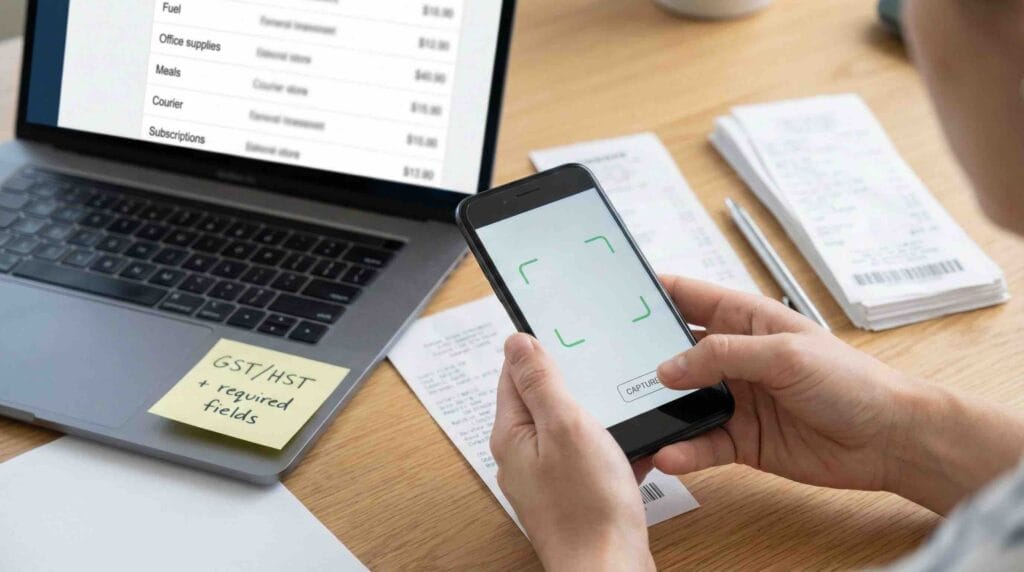 Bookkeeping Automation in 2026: What Canadian Businesses Should Automate First 3 AI bookkeeping automation Canada receipt capture with GST/HST required fields note