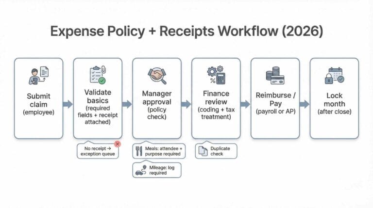 Expense policy small business workflow and receipts process
