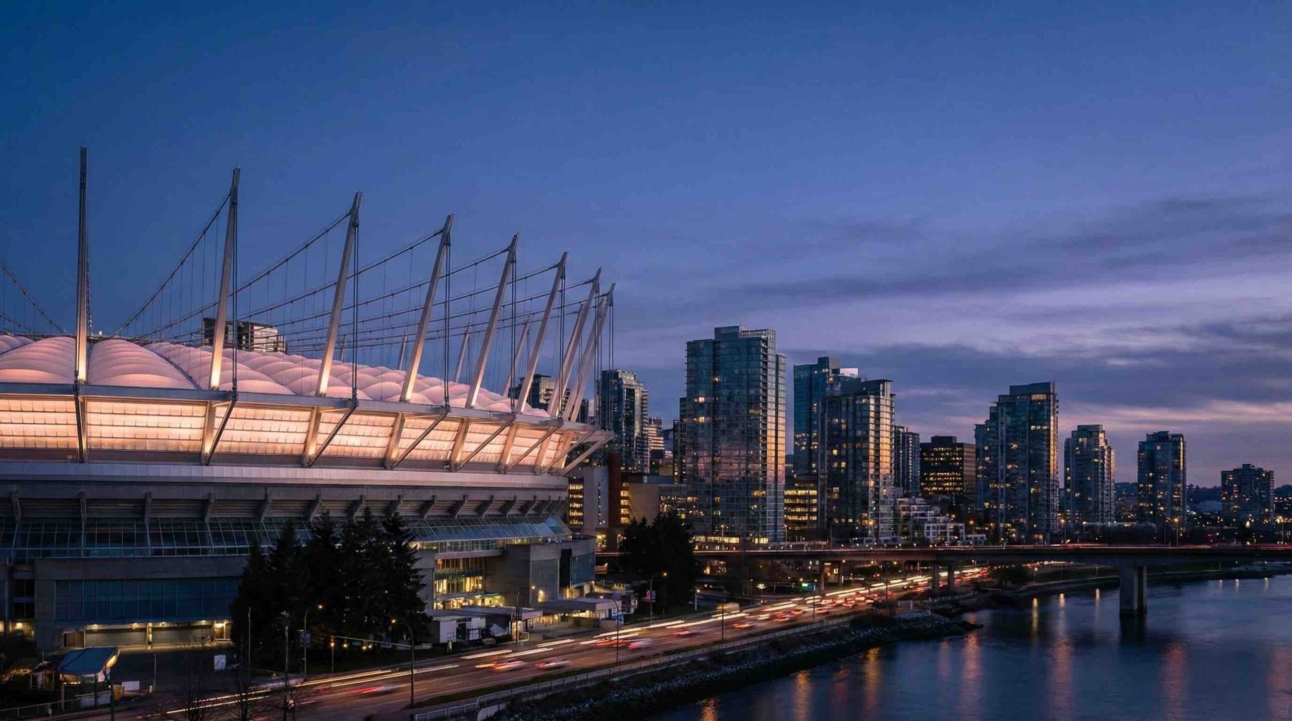 FIFA 2026 tourism financial checklist for Vancouver tourism operators 1 FIFA 2026 tourism financial checklist featured image of BC Place and downtown Vancouver at dusk