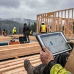 Job costing QuickBooks contractors reviewing job cost summary on a BC jobsite tablet