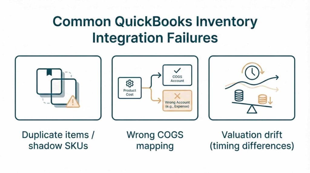 Best Inventory Integrations for QuickBooks Online in 2026 3 QuickBooks inventory integration common failures in QBO