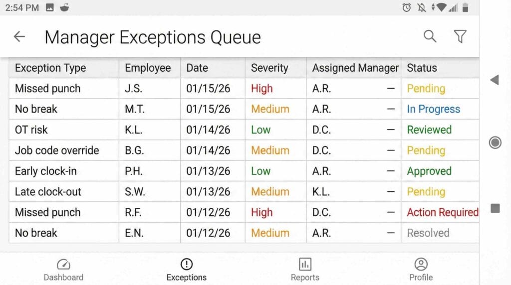 Time Tracking + Payroll Integration in 2026: A Setup Guide for Canadian Businesses 4 Time tracking payroll integration manager exceptions queue example